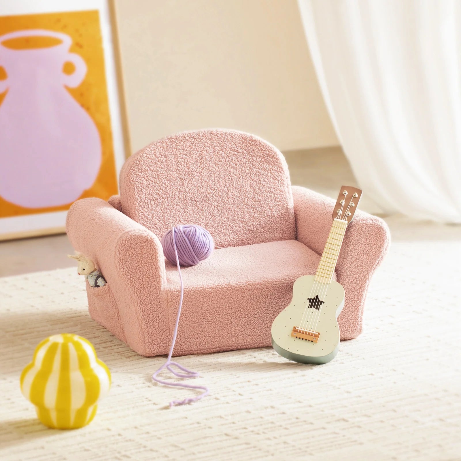 Dolls house deals chair with teddy