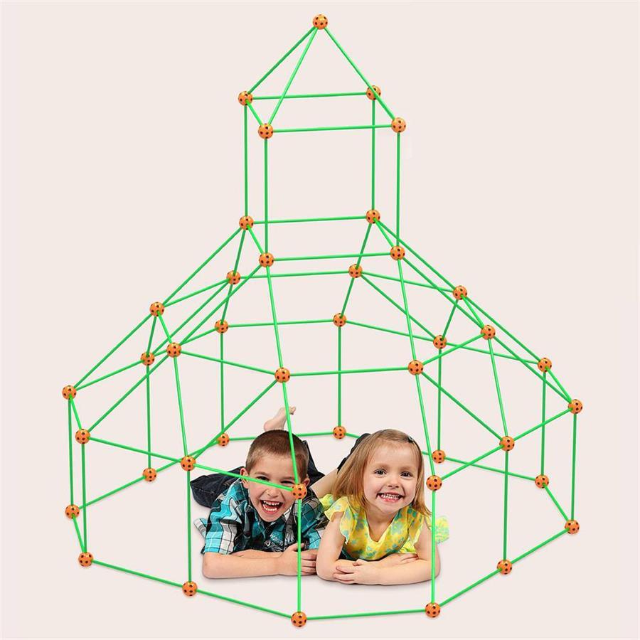 Tiny Land® Glow in The Dark Kids Fort With 130 pcs