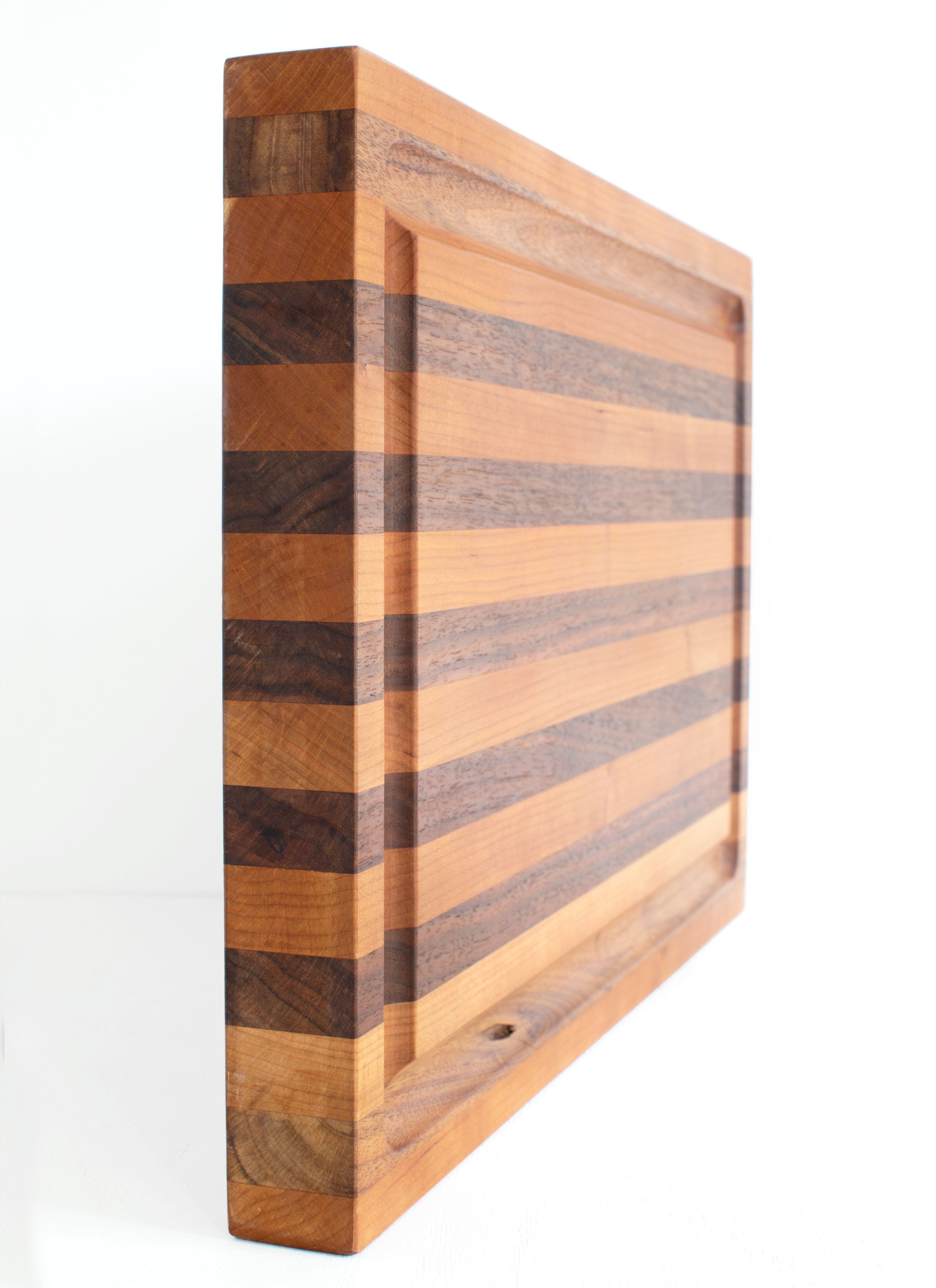 Diagonally Striped Charcuterie Board/oak Cherry Black Walnut
