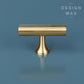 Signature Satin Brass Modern T Striped Handles