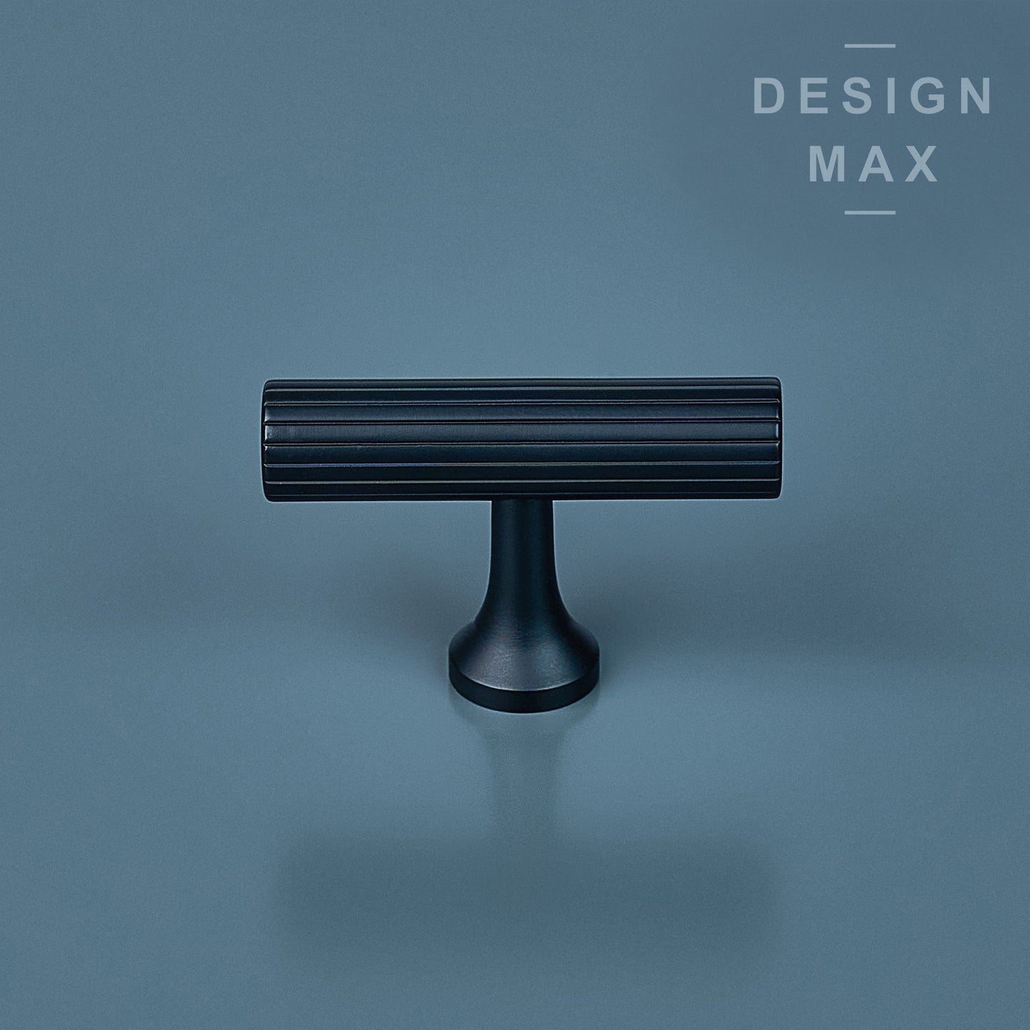 Signature Matte Black Modern T Striped Handles