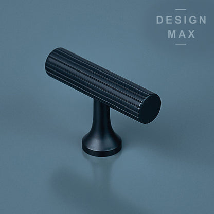 Signature Matte Black Modern T Striped Handles