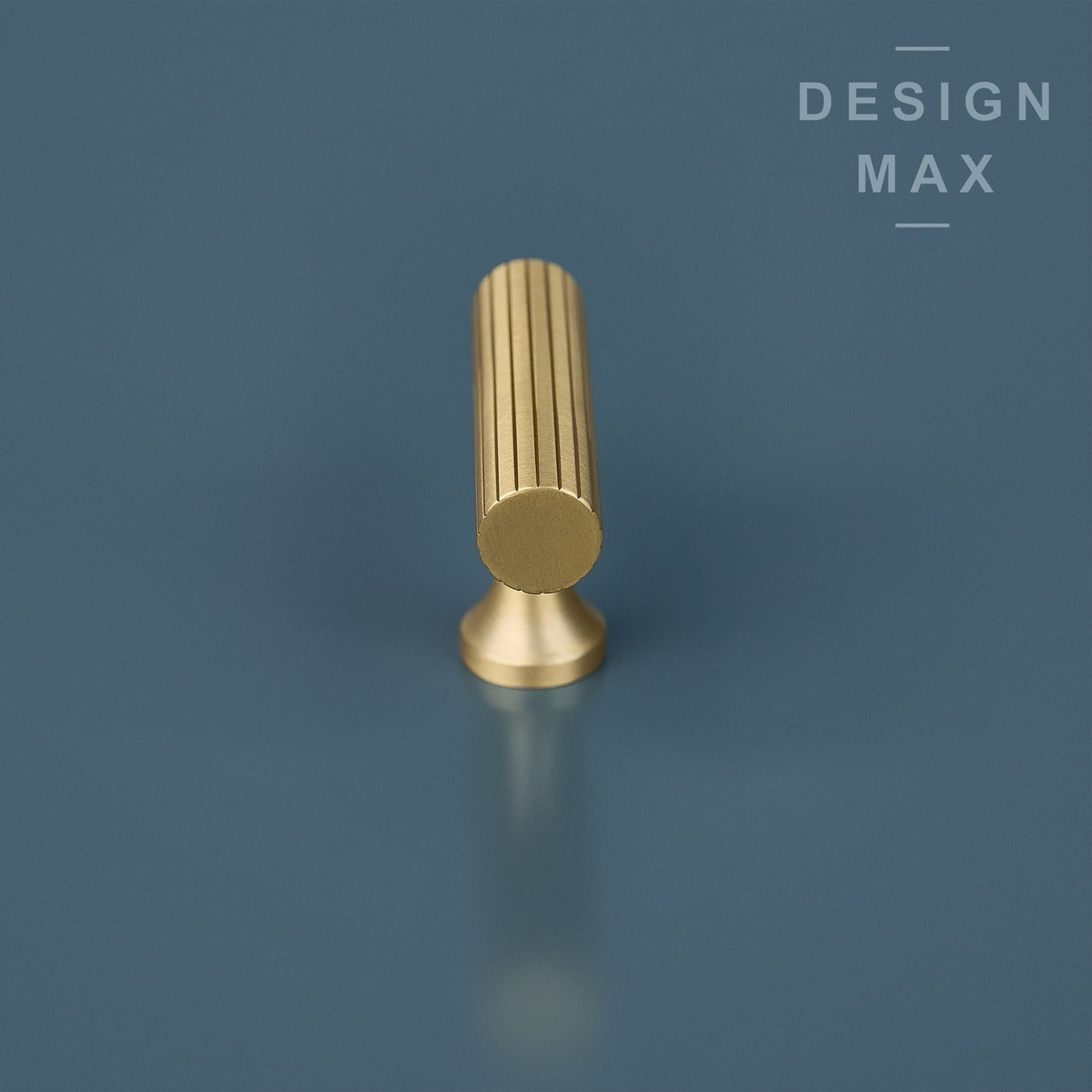 Signature Matte Brass Modern T Striped Handles