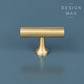 Signature Matte Brass Modern T Striped Handles