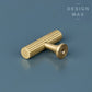 Signature Matte Brass Modern T Striped Handles