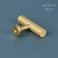 Signature Matte Brass Modern T Striped Handles