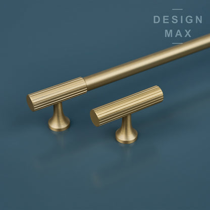 Signature Matte Brass Modern Striped Pull Handles