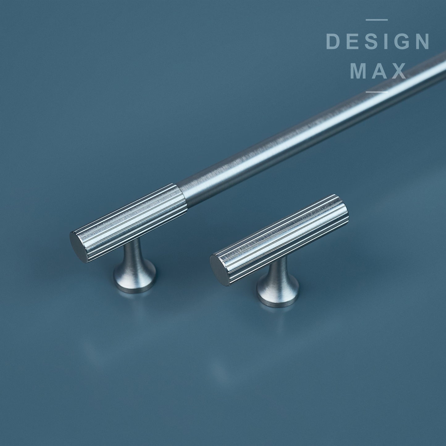 Signature Satin Silver Modern Striped Pull Handles