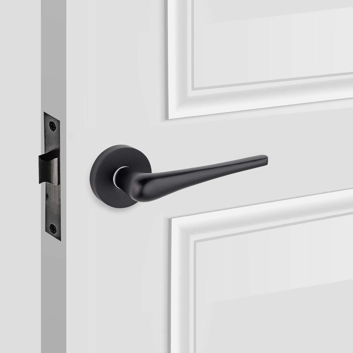 Smooth Modern Brass Passage Door Lever