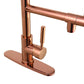 Rose Gold High Arc brass Kitchen Sink Faucet Pull Down Spray with lock ring and deck plate