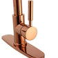 Rose Gold High Arc brass Kitchen Sink Faucet Pull Down Spray with lock ring and deck plate