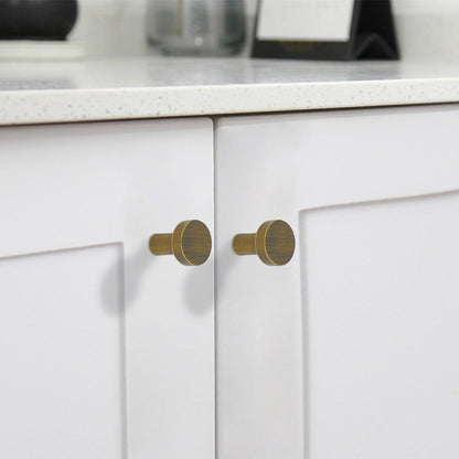 Solid Antiqued Brass Cabinet Knob