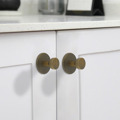 Solid Antiqued Brass Cabinet Knob