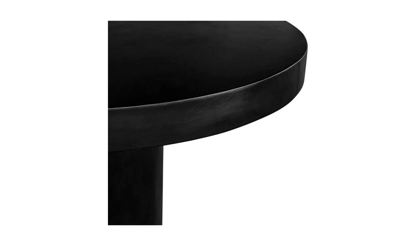 Cassius Round Outdoor Dining Table Black