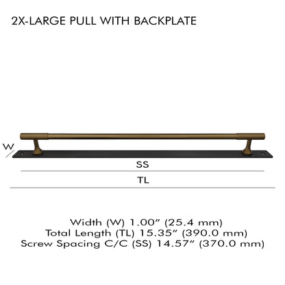 Brass Knob and Pull with Backplate