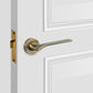 Passage Brass Round Rosette Door Levers