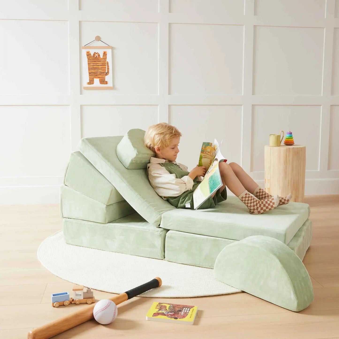 Tiny Land® Anyway Couch - Avocado Green