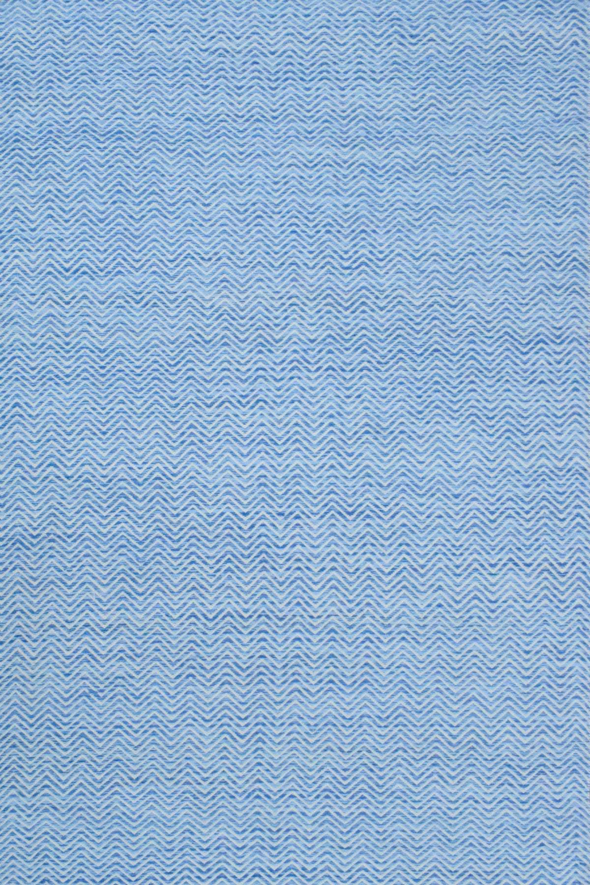 Dhurrie Rug - Blue Chevron Rug