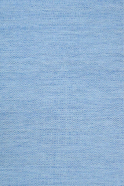 Dhurrie Rug - Blue Chevron Rug