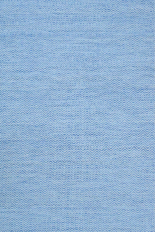 Dhurrie Rug - Blue Chevron Rug