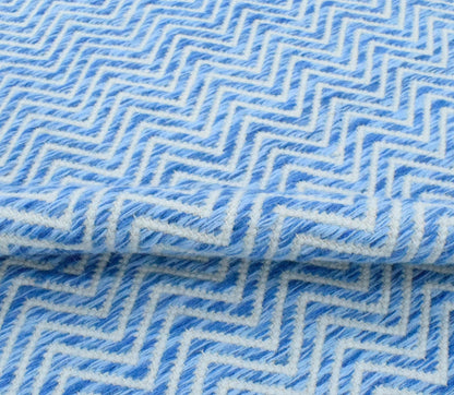 Dhurrie Rug - Blue Chevron Rug