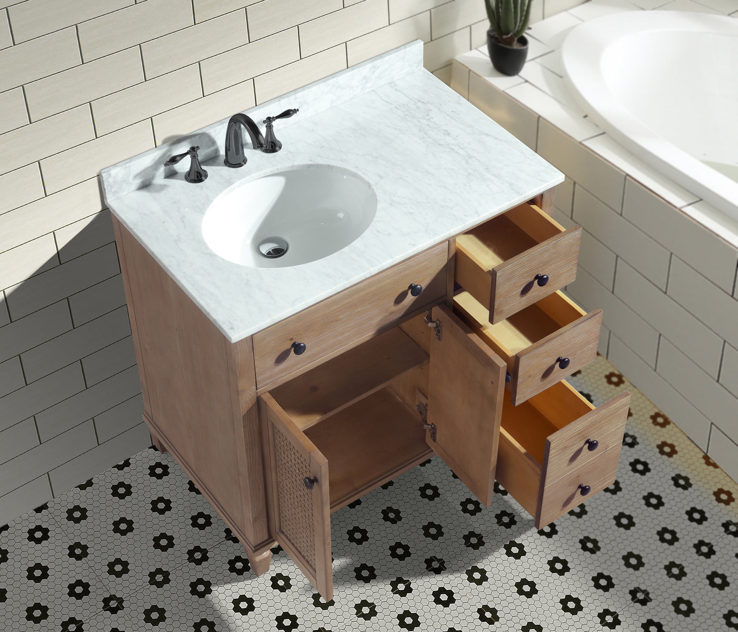 Annie 36" Bathroom Vanity Weathered Fir