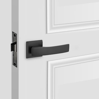 Square Rosette Door Lever Passage Handles