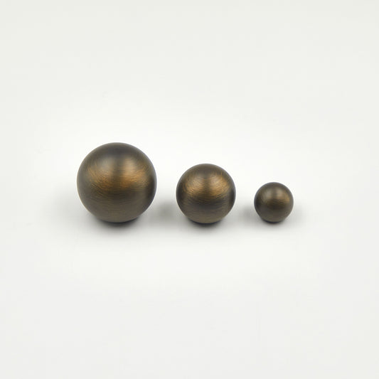 Sphere Antiqued Brass Knob Handles