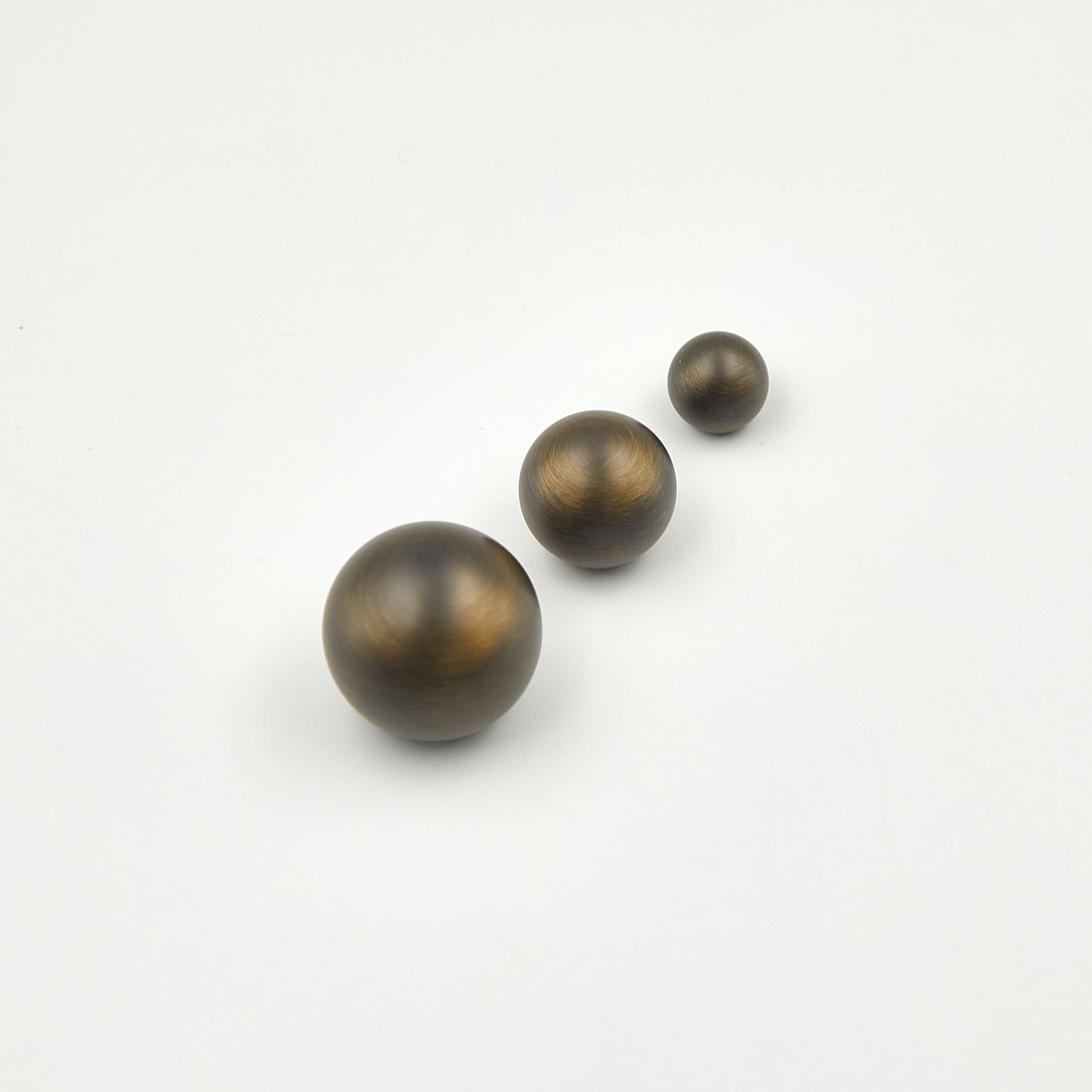 Sphere Antiqued Brass Knob Handles