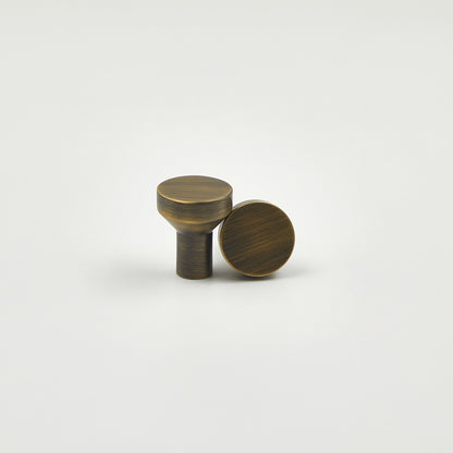 Solid Antiqued Brass Cabinet Knob