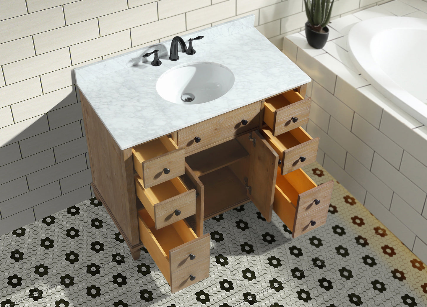 Annie 42" Bathroom Vanity Weathered Fir