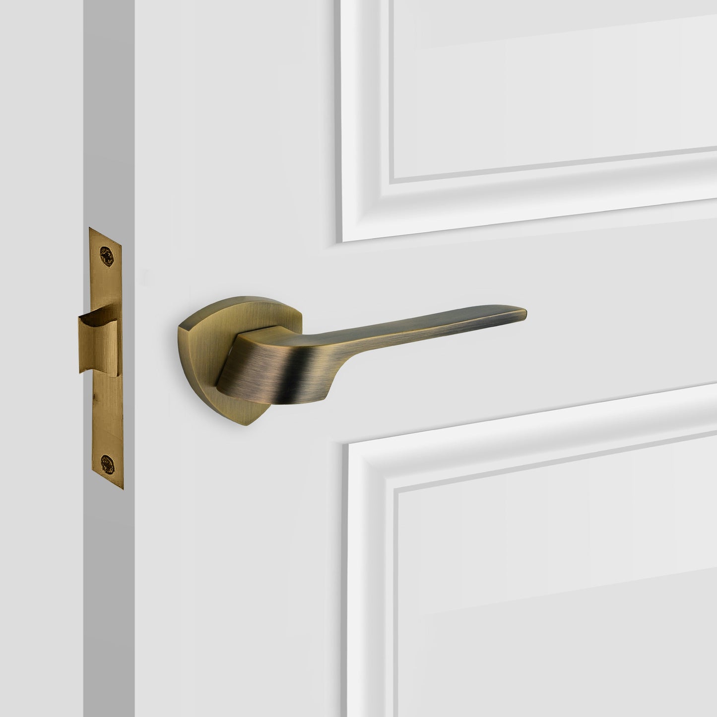 Triangle Rose Door Lever Passage Handle