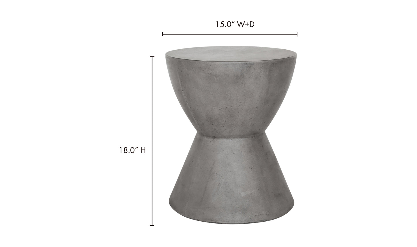 Hourglass Outdoor Stool Dark Grey