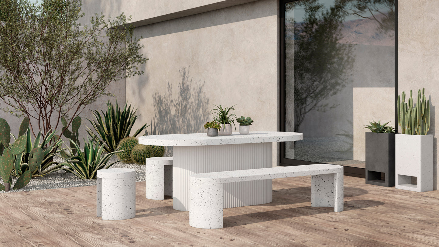 Lyon Outdoor Stool Light Grey