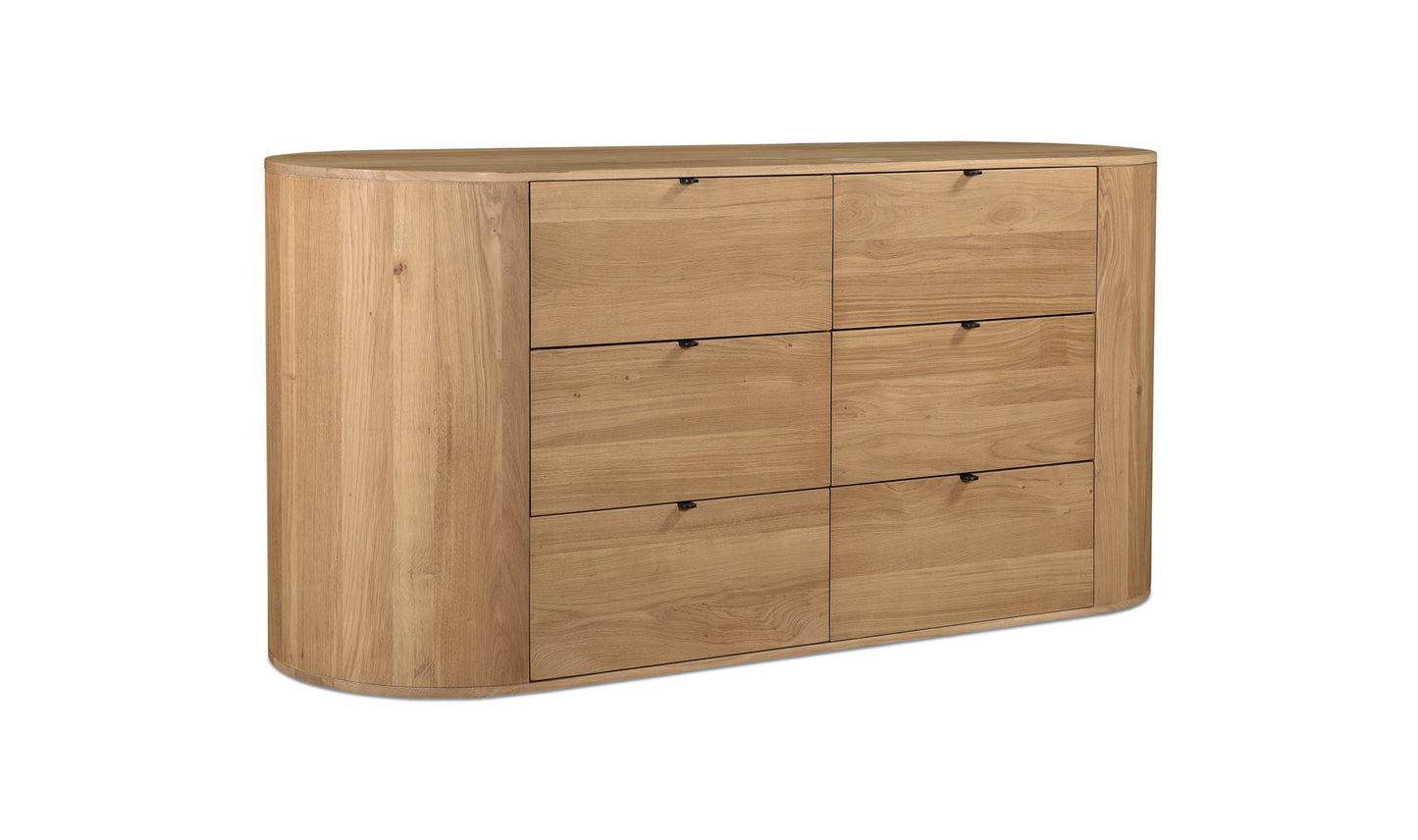 THEO 6 DRAWER DRESSER-NATURAL