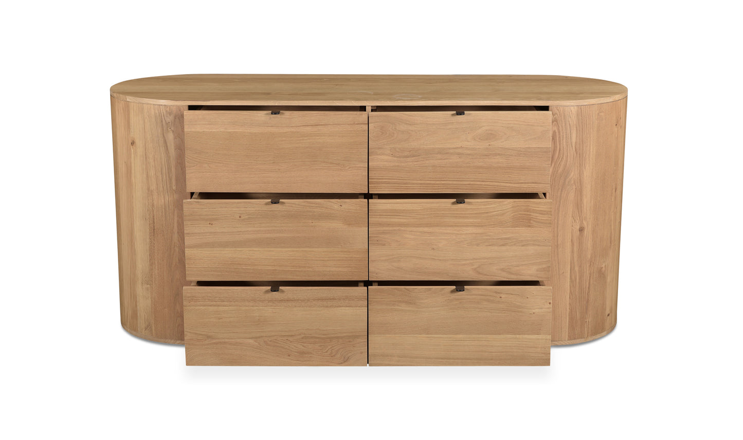 THEO 6 DRAWER DRESSER-NATURAL