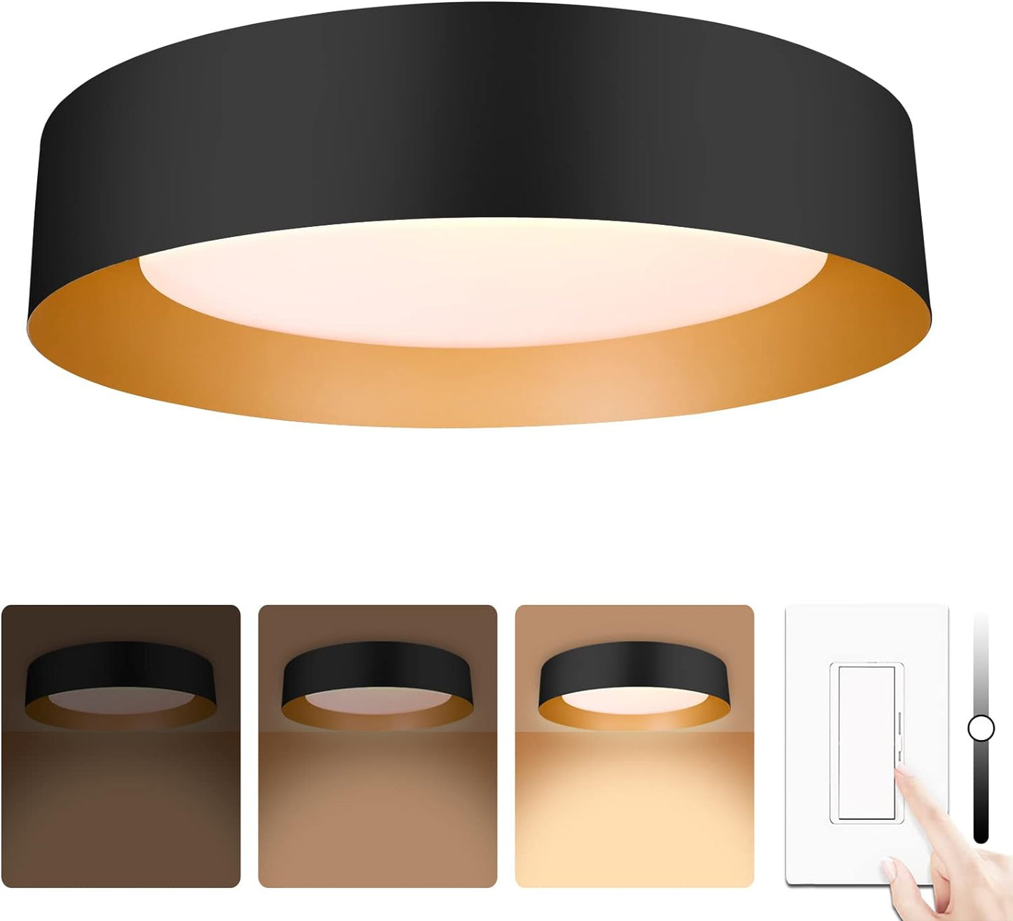 Round LED Flush Mount Ceiling Light 12.5 inch