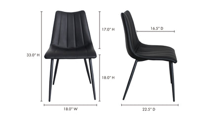 Alibi Dining Chair Matte Black - Set Of Two