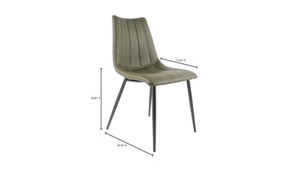 Alibi Dining Chair Dark Green - Set Of Two