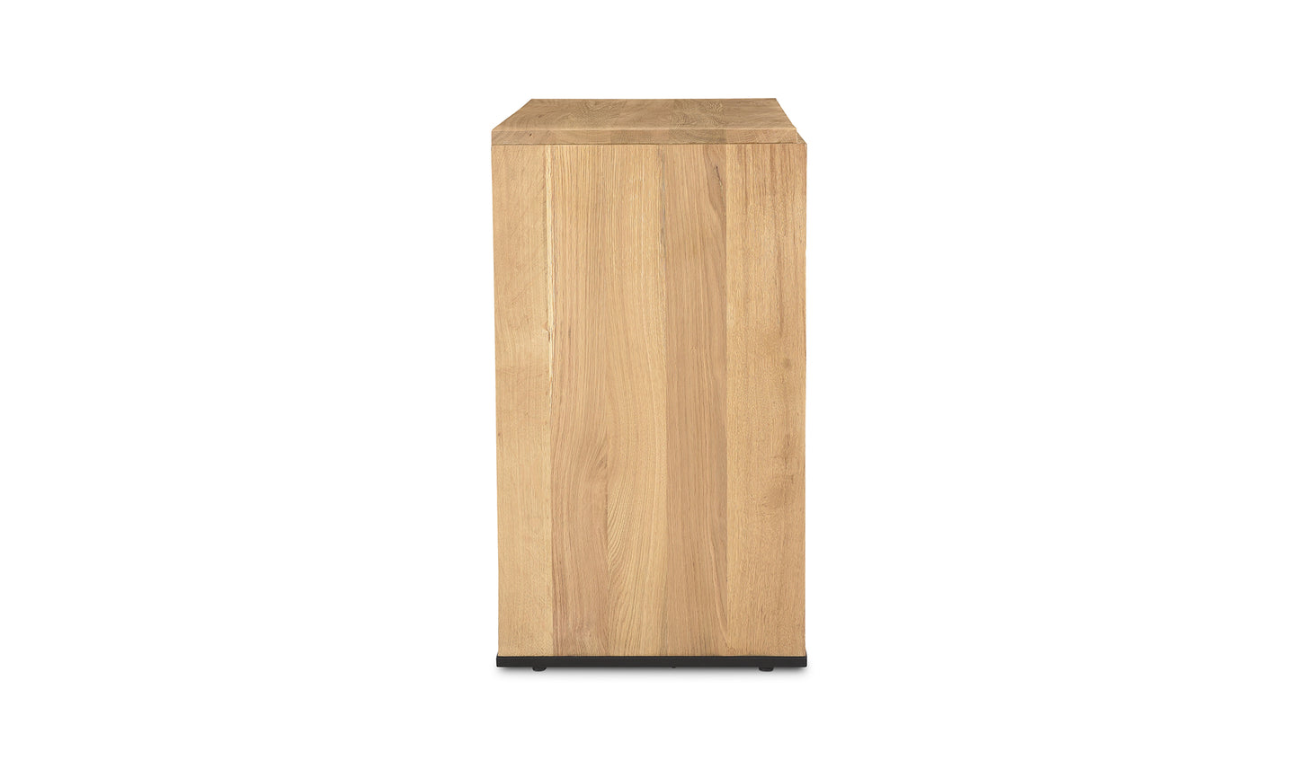 Quinton 3 Drawer Nightstand Natural Oak