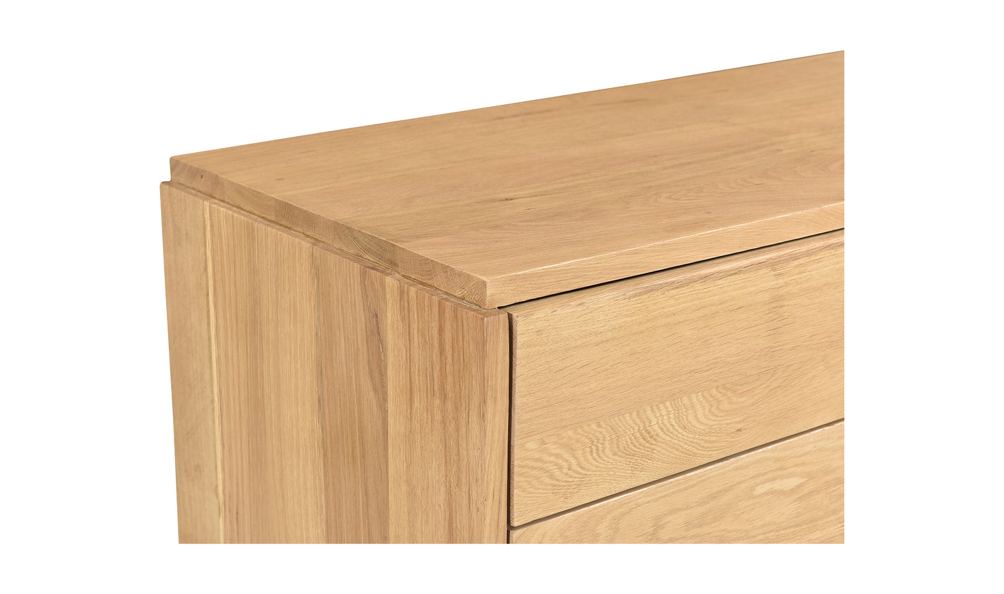 Quinton 3 Drawer Nightstand Natural Oak