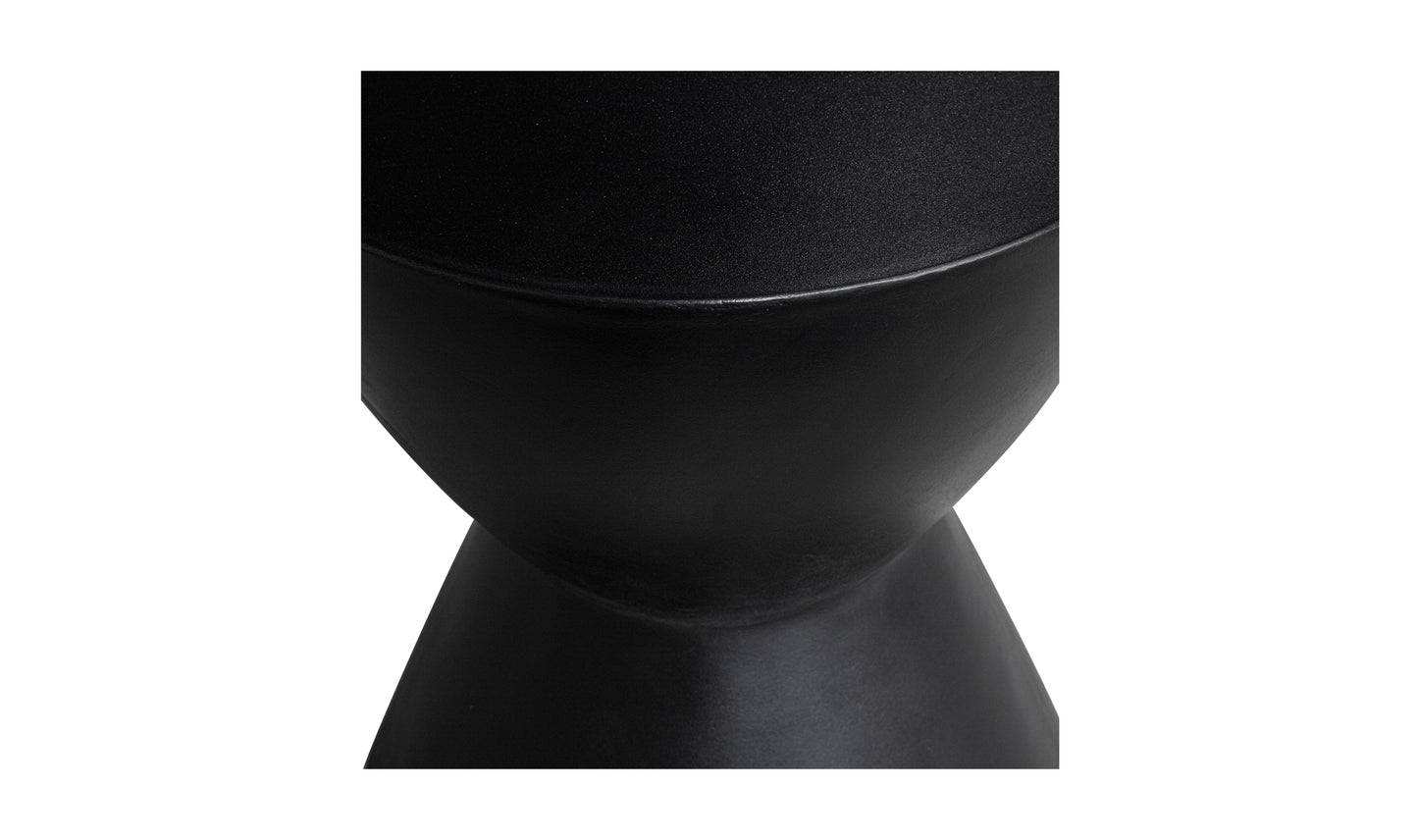 Hourglass Outdoor Stool Dark Black