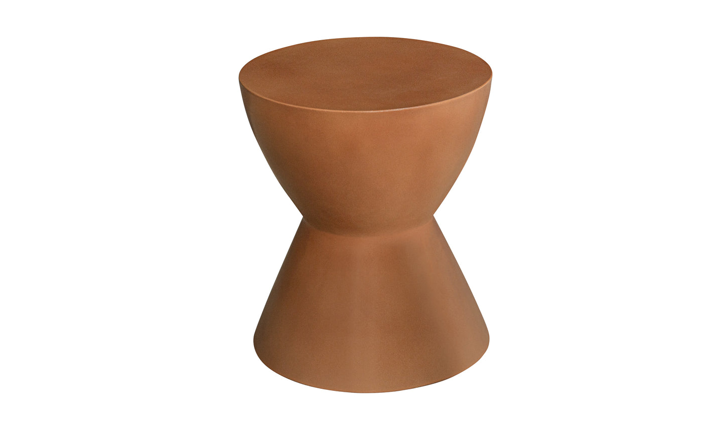 Hourglass Outdoor Stool Terracotta