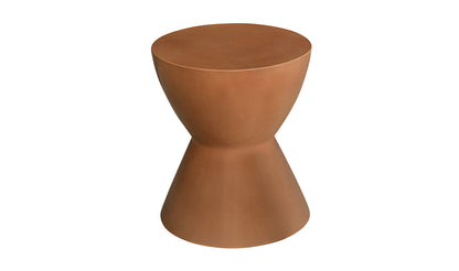 Hourglass Outdoor Stool Terracotta