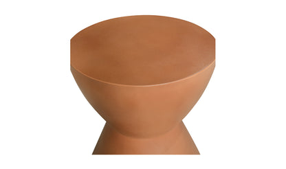 Hourglass Outdoor Stool Terracotta