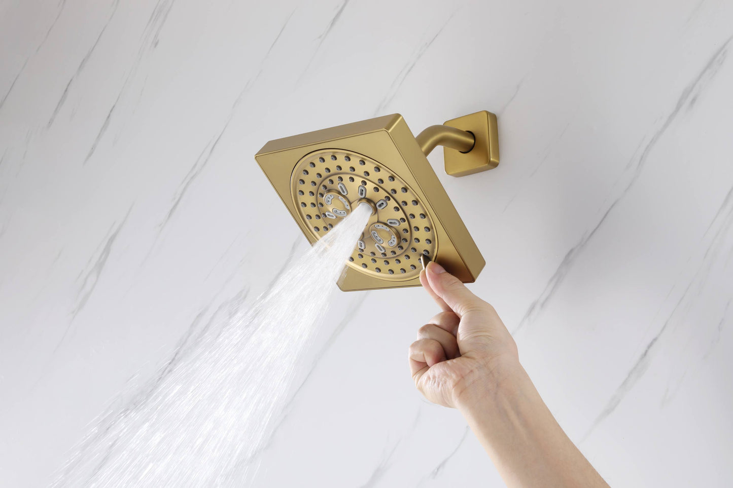 12-inch Or 16-inch Or 6'' Wall-Mount Brushed Gold 3-Way Thermostatic Shower Valve System: Versatile Functionality and Stunning Design