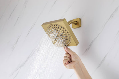 12-inch Or 16-inch Or 6'' Wall-Mount Brushed Gold 3-Way Thermostatic Shower Valve System: Versatile Functionality and Stunning Design