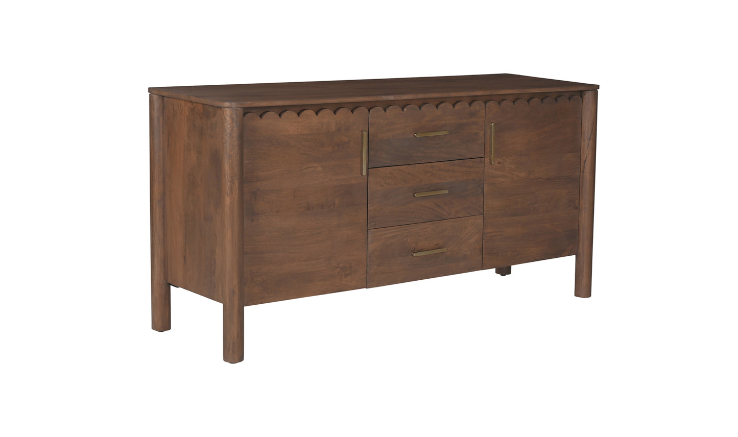 Wiley 3 Drawer Sideboard Vintage Brown