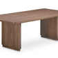 Round Off Small Dining Table Walnut Brown