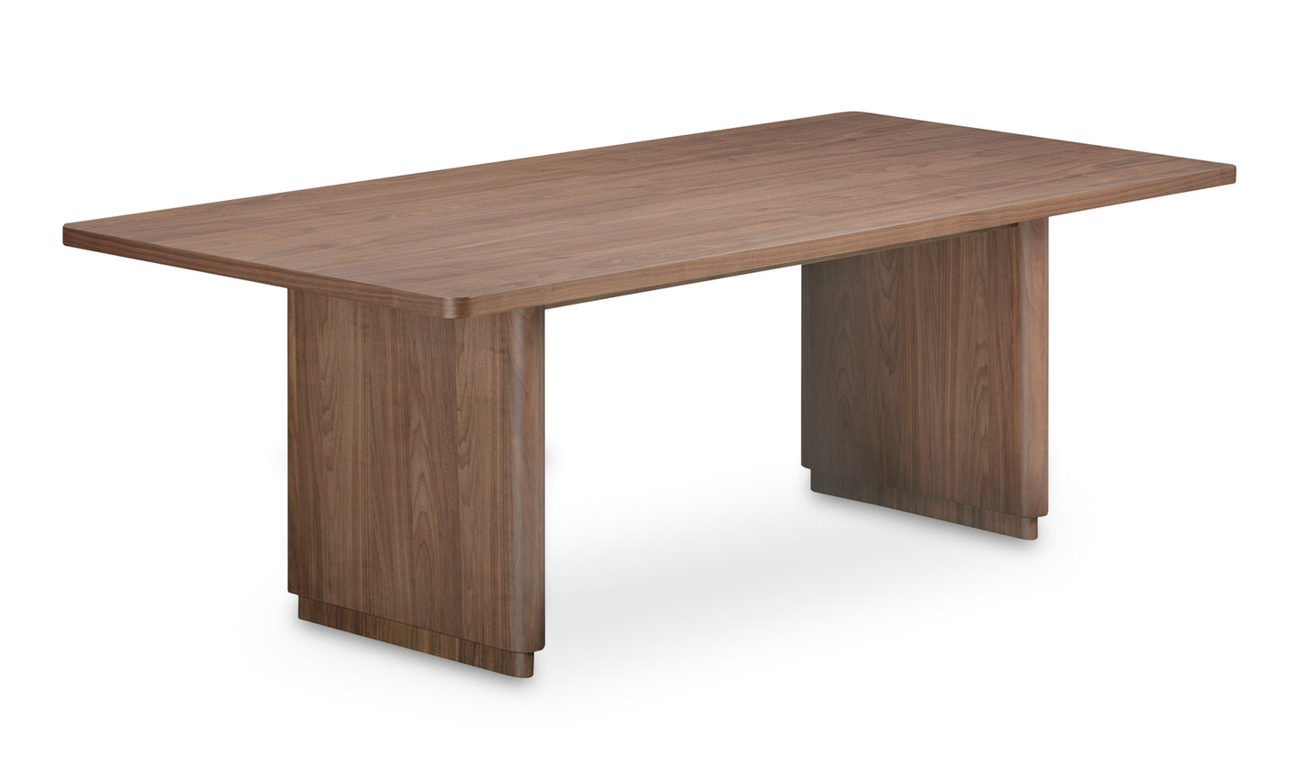 Round Off Small Dining Table Walnut Brown